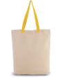 Tote bag KIMOOD Shopper met plooi en contrasterend hengsel voor bedrukking &amp; borduring