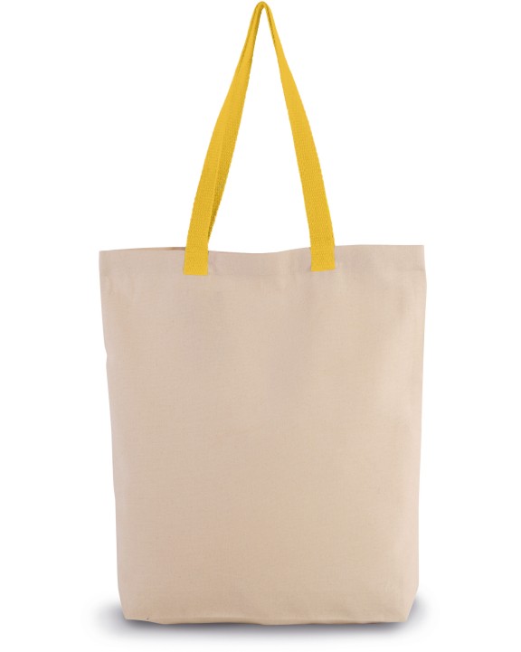 Tote bag KIMOOD Shopper met plooi en contrasterend hengsel voor bedrukking &amp; borduring