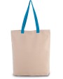 Tote bag KIMOOD Shopper met plooi en contrasterend hengsel voor bedrukking &amp; borduring
