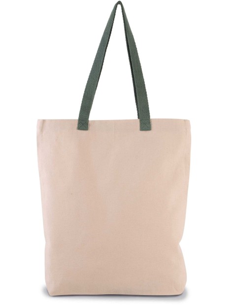 KIMOOD Sac shopping à soufflet avec poignées contrastées  personnalisable