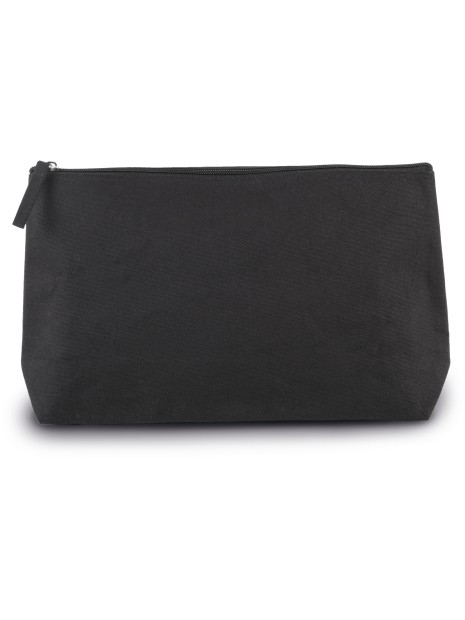 KIMOOD Trousse de toilette en coton noir personnalisable