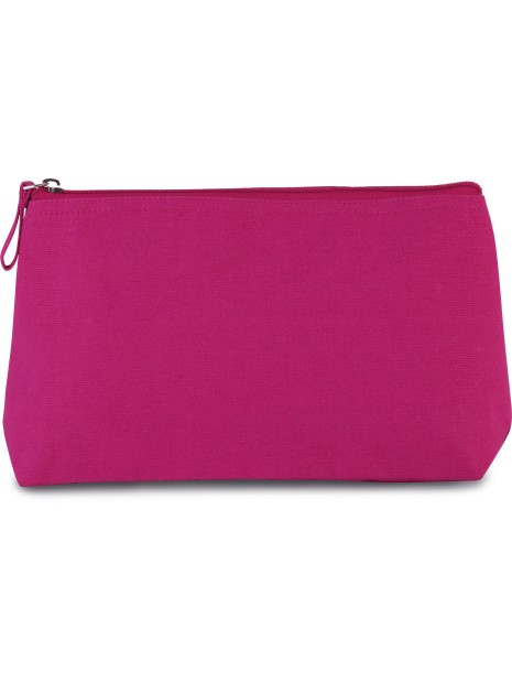 KIMOOD Trousse de toilette en coton FUCHSIA personnalisable