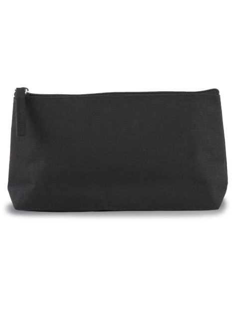 KIMOOD Trousse de toilette en coton noir personnalisable