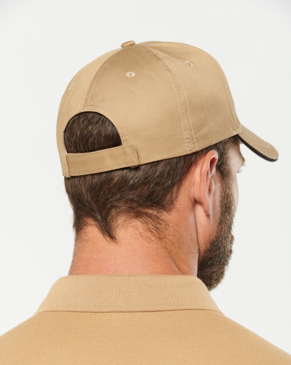 WK. DESIGNED TO WORK 6-Panel-Cap mit Kontrast-Sandwichschirm OEKO-TEX® STANDARD 100 Kappe personalisierbar