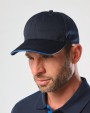 WK. DESIGNED TO WORK 6-Panel-Cap mit Kontrast-Sandwichschirm OEKO-TEX® STANDARD 100 Kappe personalisierbar