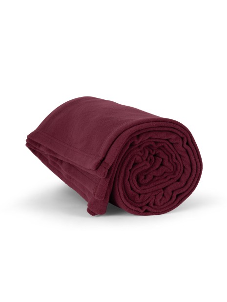 K-UP Plaid en polaire vin personnalisable