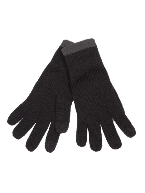 K-UP Gants compatibles écran tactile noir/gris foncé personnalisable