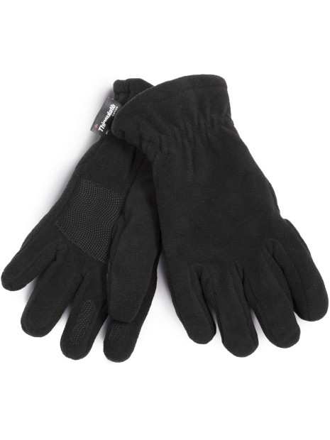 K-UP Gants Thinsulate™ en polaire noir personnalisable