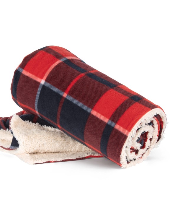 K-UP Sherpa-Decke Plaid personalisierbar