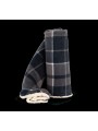 K-UP Plaid sherpa storm grey / navy checked personnalisable