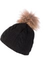 K-UP Bonnet à pompon noir personnalisable