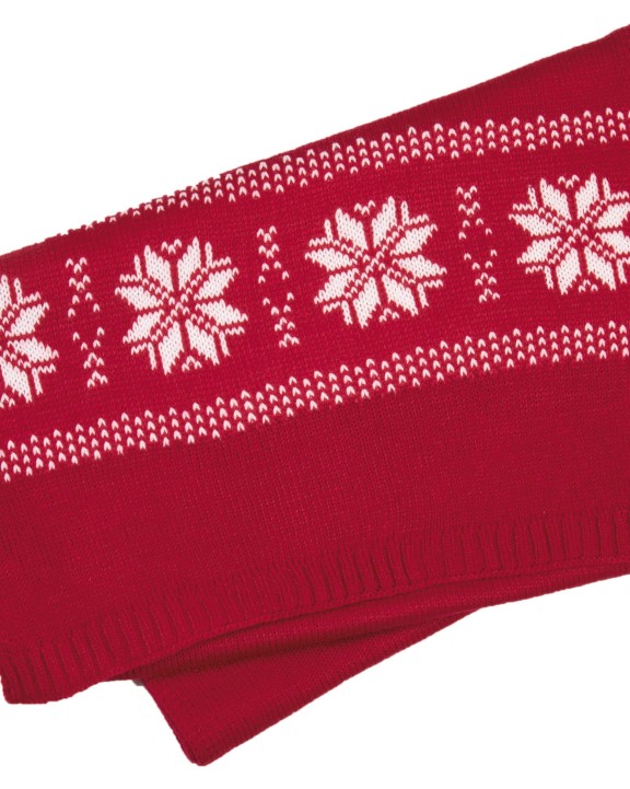 K-UP Gestrickter Weihnachtsschal mit Sternmuster Bandana, Schal, Krawatte personalisierbar