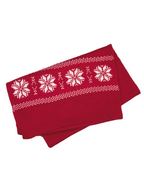 K-UP Echarpe de Noël tricotée motif étoiles  personnalisable