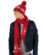 K-UP Gestrickter Weihnachtsschal mit Sternmuster Bandana, Schal, Krawatte personalisierbar