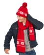 K-UP Gestrickter Weihnachtsschal mit Sternmuster Bandana, Schal, Krawatte personalisierbar