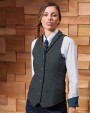 PREMIER Damen-Weste mit Fischgrätmuster Jacke personalisierbar