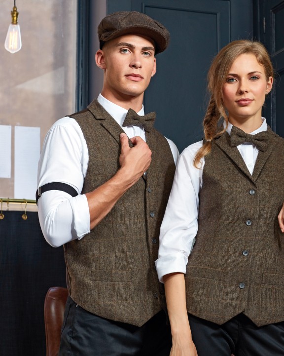 PREMIER Damen-Weste mit Fischgrätmuster Jacke personalisierbar