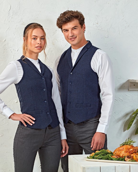 PREMIER Damen-Weste mit Fischgrätmuster Jacke personalisierbar