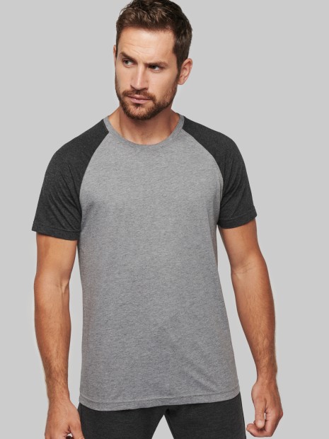 T-Shirts à personnaliser PROACT T-shirt triblend bicolore sport manches courtes unisexe 