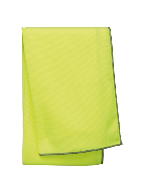 PROACT Serviette sport rafraîchissante - 100 cm x 30 cm fluorescent yellow personnalisable