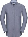 RUSSELL Chemise Oxford lavée manches longues oxford navy/oxford blue personnalisable