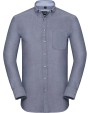 Hemd RUSSELL Afgewassen Oxford overhemd met lange mouwen voor bedrukking &amp; borduring