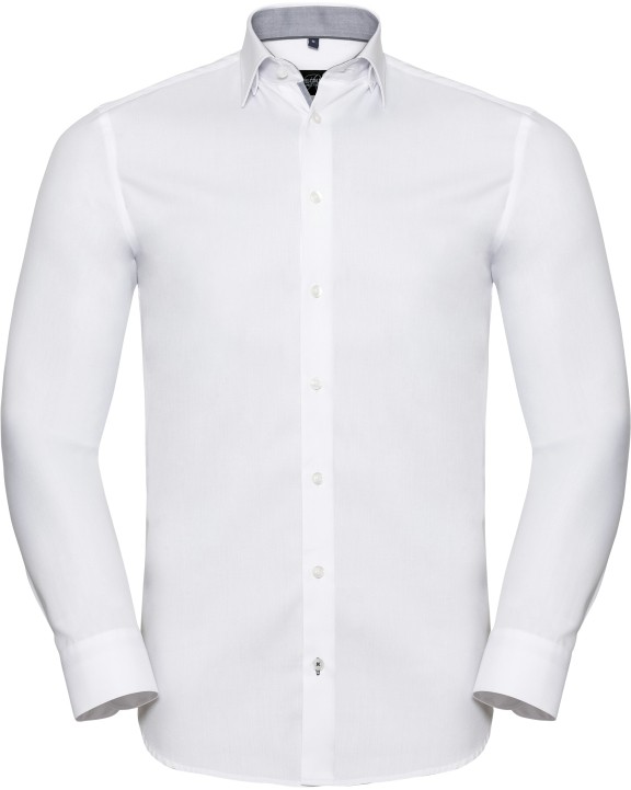 Hemd RUSSELL Herringbone overhemd met lange mouwen voor bedrukking &amp; borduring