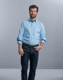 RUSSELL Long sleeve herringbone shirt Hemd personalisierbar