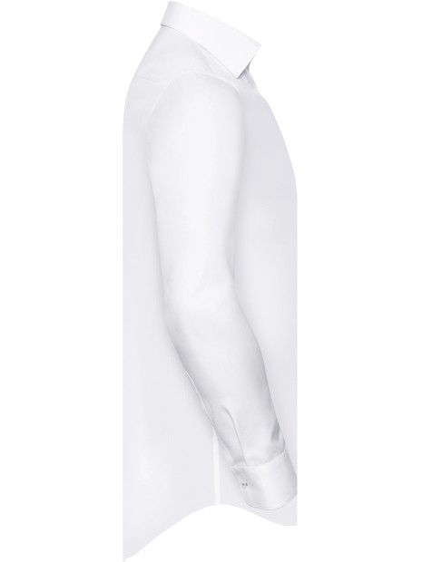 RUSSELL Chemise à motifs chevrons manches longues white/silver/convoy grey personnalisable