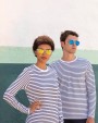 T-shirt personnalisable SKINNIFIT T-shirt rayé manches longues