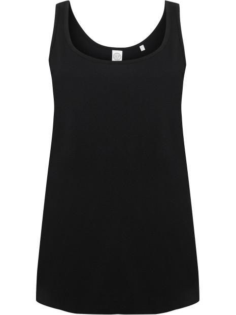 SKINNIFIT Débardeur femme noir personnalisable