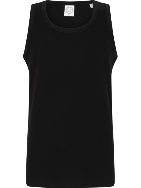 SKINNIFIT Débardeur stretch enfant noir personnalisable