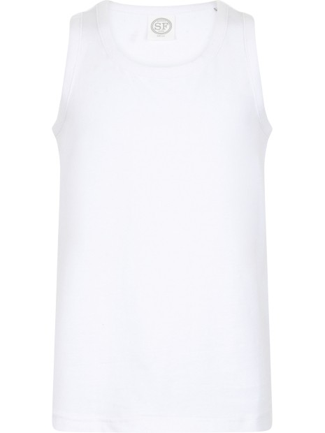 SKINNIFIT Débardeur stretch enfant blanc personnalisable