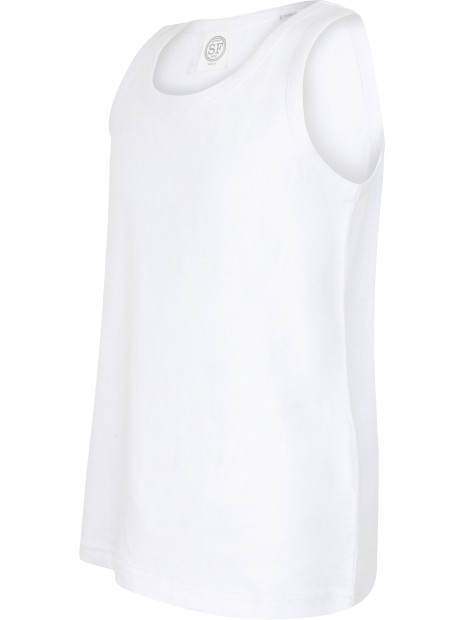 SKINNIFIT Débardeur stretch enfant blanc personnalisable