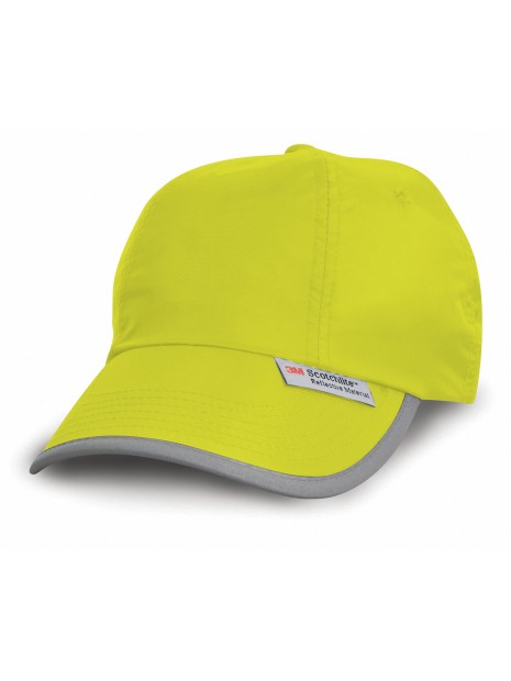 YOKO Casquette baseball à bordures réfléchissantes HI-VIS JAUNE personnalisable