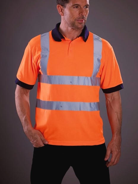 Polos à personnaliser YOKO Polo manches courtes haute visibilité 