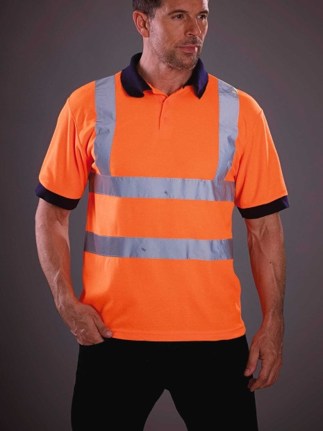 Polos à personnaliser YOKO Polo manches courtes haute visibilité 