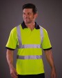 YOKO YOKO Kurzärmliges Polo Shirt in Warnfarbe Poloshirt personalisierbar