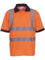 YOKO Polo manches courtes haute visibilité HI VIS ORANGE personnalisable