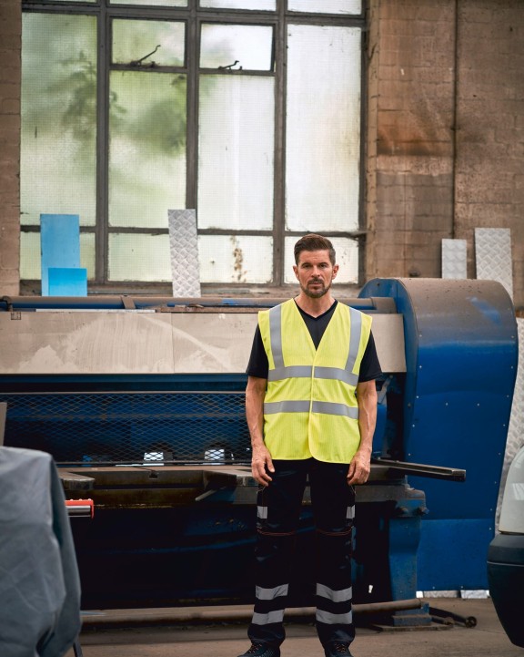 YOKO High visibility, anti-static and flame retardant waiscoast Warnweste personalisierbar
