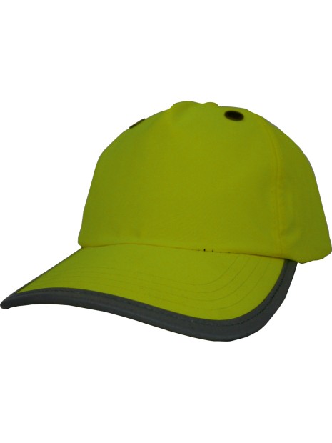 YOKO Casquette de protection 5 panneaux HI-VIS JAUNE personnalisable