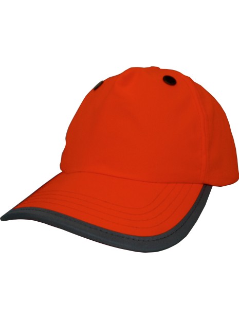 YOKO Casquette de protection 5 panneaux HI VIS ORANGE personnalisable