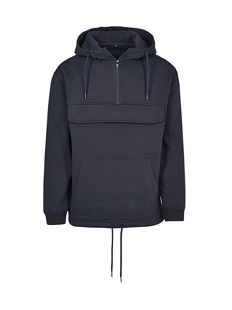 BUILD YOUR BRAND SWEAT PULL OVER HOODY bleu marine personnalisable