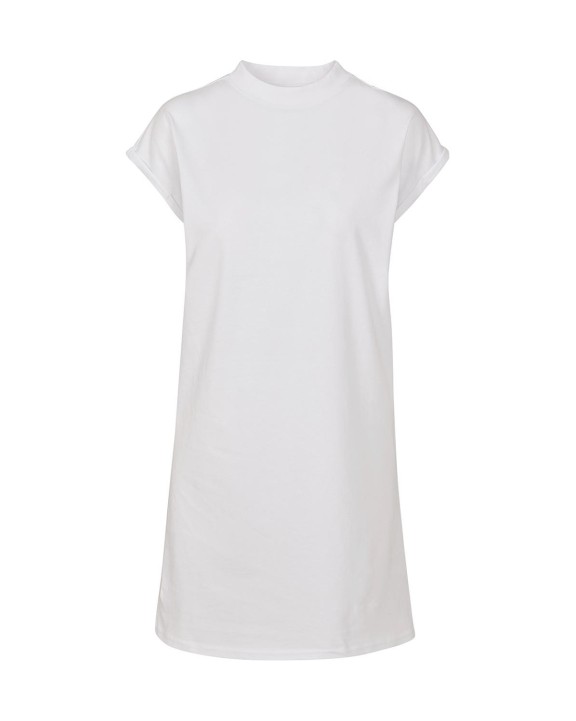 Jurk BUILD YOUR BRAND LADIES TURTLE EXTENDED SHOULDER DRESS voor bedrukking &amp; borduring