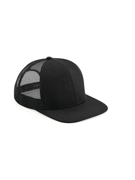 BEECHFIELD ORIGINAL FLAT PEAK 6 PANEL TRUCKER noir/noir personnalisable