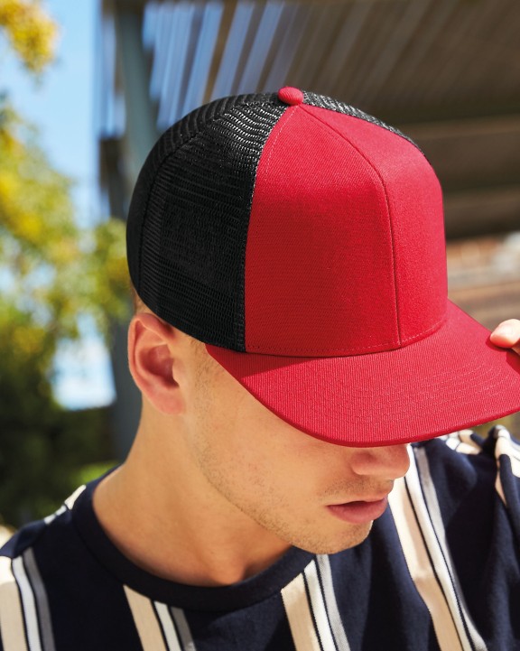 BEECHFIELD ORIGINAL FLAT PEAK 6 PANEL TRUCKER Kappe personalisierbar