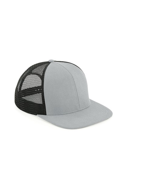 BEECHFIELD ORIGINAL FLAT PEAK 6 PANEL TRUCKER gris/noir personnalisable