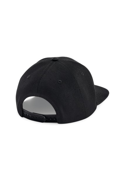 BEECHFIELD ORIGINAL FLAT PEAK 6 PANEL SNAPBACK noir/noir personnalisable