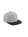 BEECHFIELD ORIGINAL FLAT PEAK 6 PANEL SNAPBACK gris/noir personnalisable