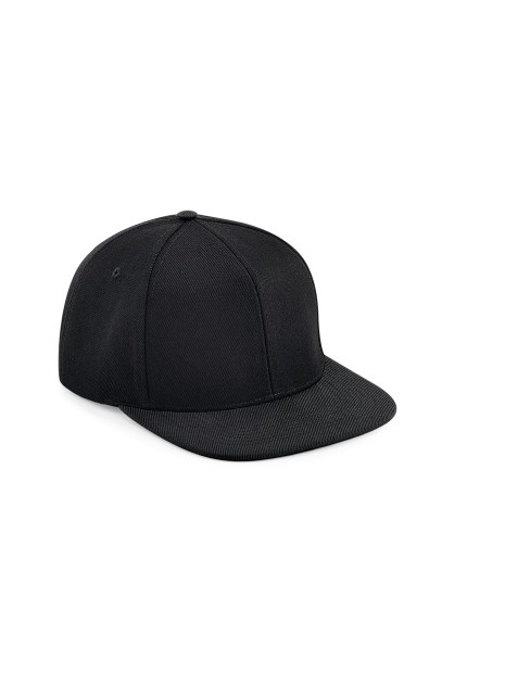 BEECHFIELD ORIGINAL FLAT PEAK 6 PANEL SNAPBACK noir/noir personnalisable